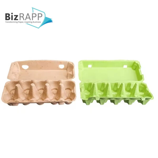 Paper Pulp Egg Carton Biodegradable Pulp Fiber Egg Tray molded paper pulp packaging tray