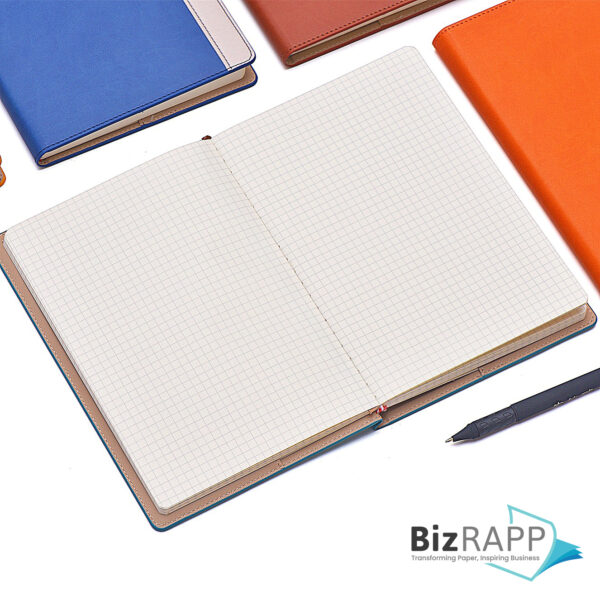 This customized hardcover notebook offers a variety of binding options, including hot melt binding, thread stitching, saddle stitching, foldable pamphlets, and sewn binding, catering to diverse aesthetic and practical preferences.