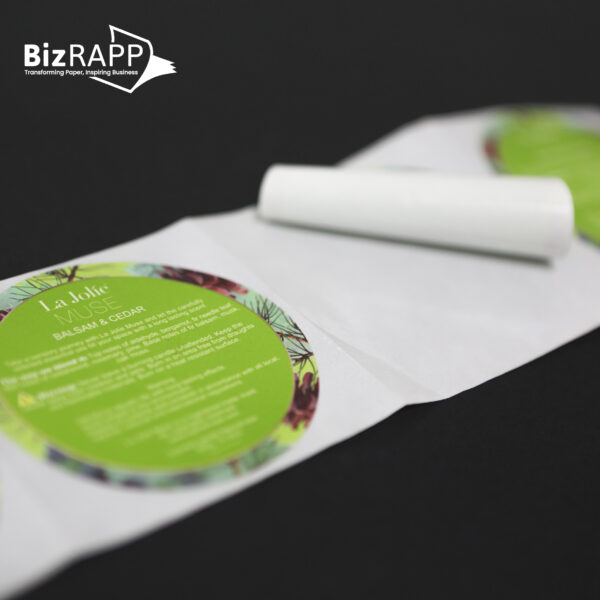 Our custom adhesive labels are a high-quality choice, renowned for their excellent waterproof and eco-friendly properties.