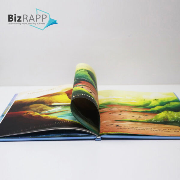 This custom children's picture book offers various inner page paper options.