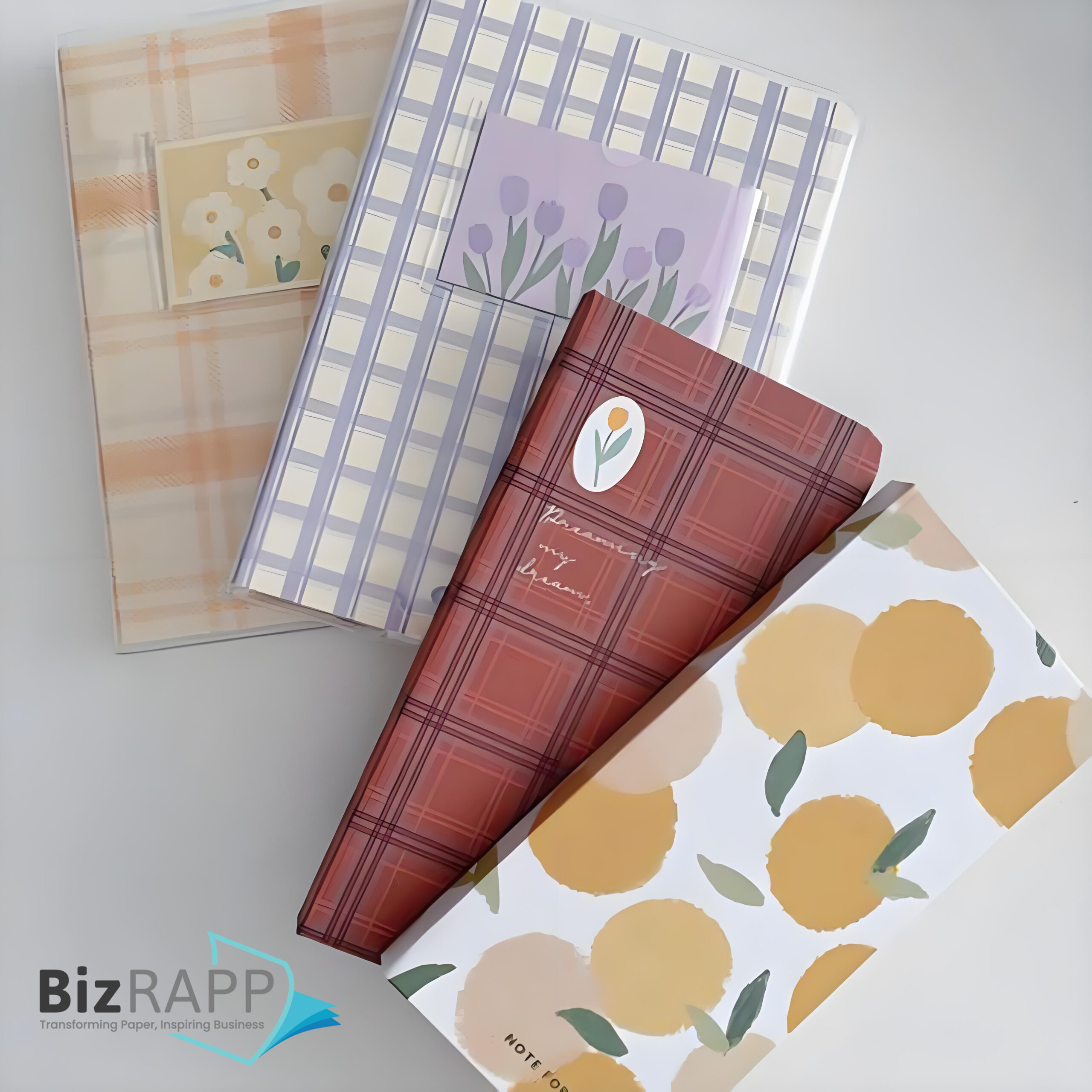 This planner offers various binding methods, including thermal binding, thread binding, saddle stitching, folded booklets, and sewn binding.