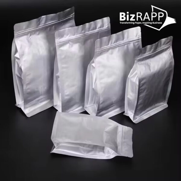 Custom 3 Sides Sealed Aluminum Foil High Temperature Cooking Bag High Barrier Retort Pouch Vacuum Bags