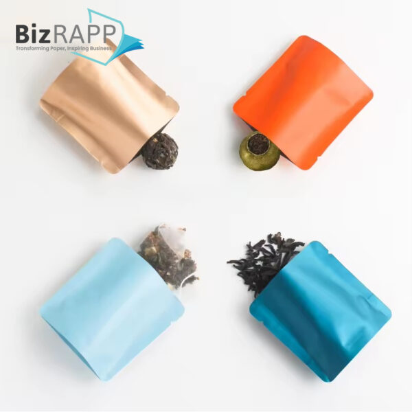 Custom 3 Sides Sealed Aluminum Foil High Temperature Cooking Bag High Barrier Retort Pouch Vacuum Bags