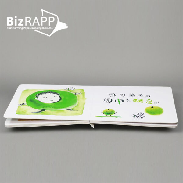 This custom full-color children's board book is vibrant, durable, eco-friendly, and recyclable