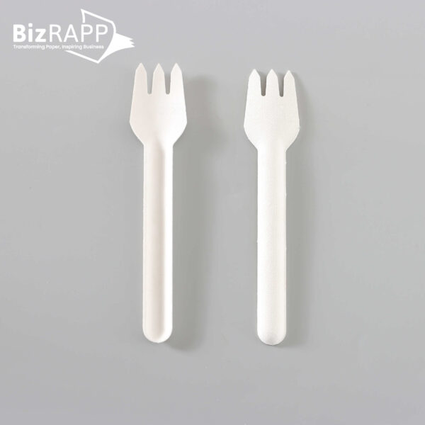 Bagasse paper cutlery pulp fork knife spoon for party