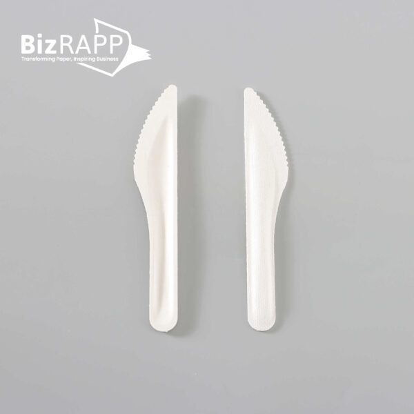 Bagasse paper cutlery pulp fork knife spoon for party