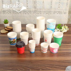 Flexo Printing Home Compostable Plastic free Water based Coating Bamboo Pulp Paper Cup for Hot Coffee