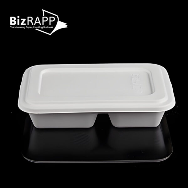 Disposable Straw paper square rectangular box takeaway lunch Straw pulp box eco friendly salad packing bowl with lid